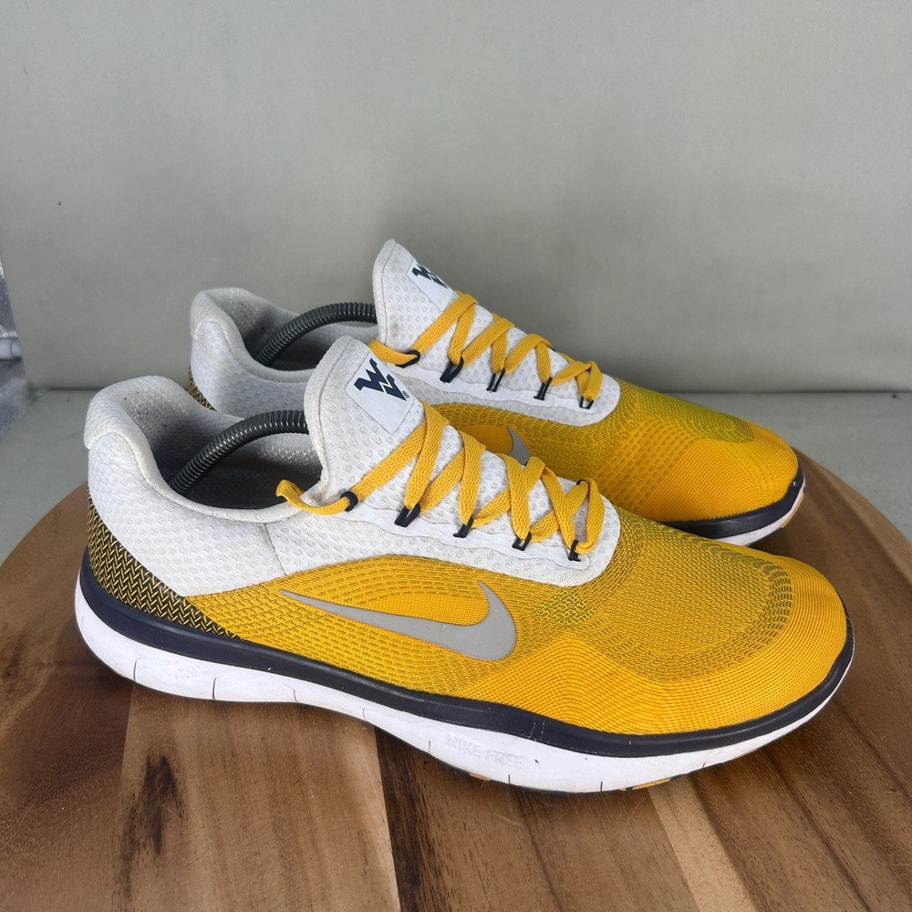 Nike Free Trainer V7 West Virginia Mountaineers Mens 12 Yellow AA0881-701